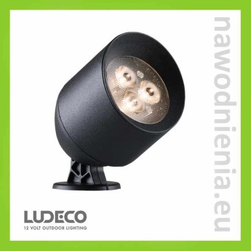 Reflektor ogrodowy LAROS LED (barwa biała ciepła, stal, czarny) Ludeco